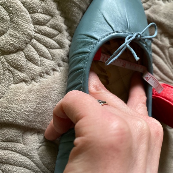 Sam Edelman Meg Ballet Flat Leather Blue Size 8.5 New - Picture 7 of 7